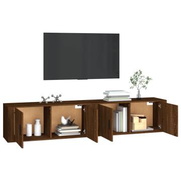 Wall-mounted TV Cabinets 2 pcs Brown Oak - Stylish & Practical