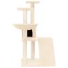 Cat Tree with Sisal Scratching Posts - Cream 94 cm for Cats