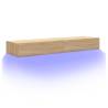 Stylish TV Cabinets with LED Lights - Sonoma Oak (2 pcs)