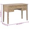 Stylish Brown Writing Desk - 109.5x45x77.5 cm Wood | Hipo Market