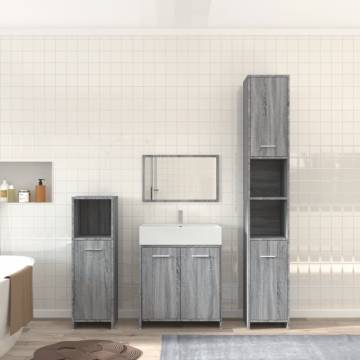 4 Piece Grey Sonoma Bathroom Furniture Set | Hipomarket