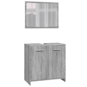 4 Piece Grey Sonoma Bathroom Furniture Set | Hipomarket