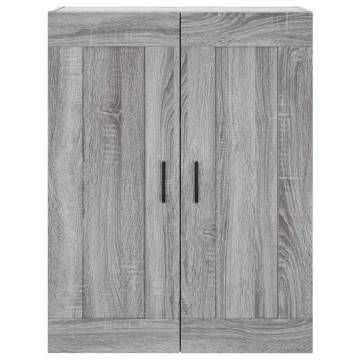 Stylish Highboard Grey Sonoma 69.5x34x180 cm | HipoMarket