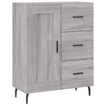 Stylish Highboard Grey Sonoma 69.5x34x180 cm | HipoMarket