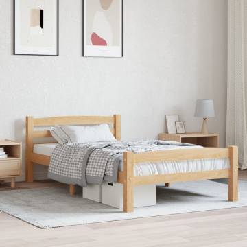 Solid Pinewood Bed Frame 90x200 cm - Stylish & Durable