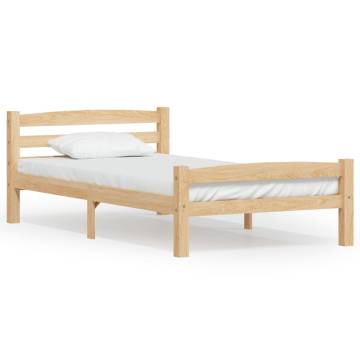 Solid Pinewood Bed Frame 90x200 cm - Stylish & Durable