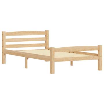 Solid Pinewood Bed Frame 90x200 cm - Stylish & Durable