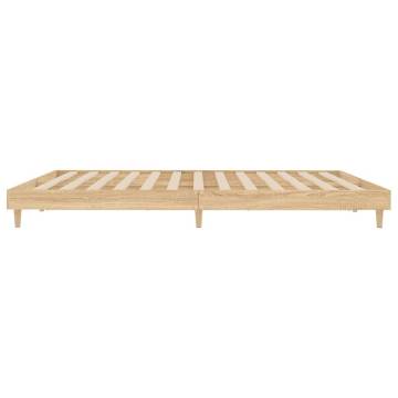 Sonoma Oak Bed Frame 160x200 cm - Durable Engineered Wood