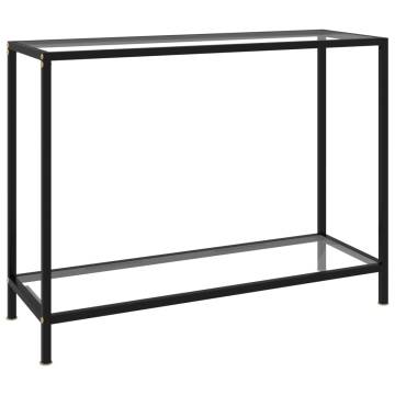 Stylish Console Table - Transparent Tempered Glass - 100x35x75 cm