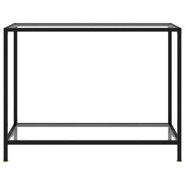 Stylish Console Table - Transparent Tempered Glass - 100x35x75 cm