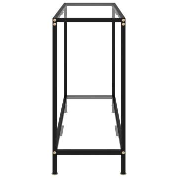 Stylish Console Table - Transparent Tempered Glass - 100x35x75 cm