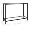 Stylish Console Table - Transparent Tempered Glass - 100x35x75 cm