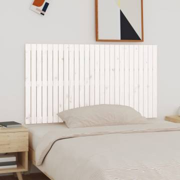 Elegant White Wall Headboard - Solid Pine 166x3x90 cm