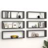 Wall Cube Shelf 6 pcs High Gloss Black 80x15x26.5cm Engineered Wood Colour high gloss black Size 80 x 15 x 26.5 cm Quantity in Package 6 Number of Pieces 1 