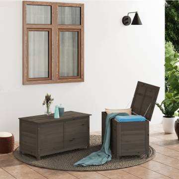 Outdoor Cushion Box Anthracite - Solid Wood Storage (100x50x56 cm)