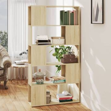 Sonoma Oak Book Cabinet Room Divider | Stylish Storage Solution