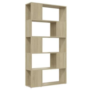 Sonoma Oak Book Cabinet Room Divider | Stylish Storage Solution