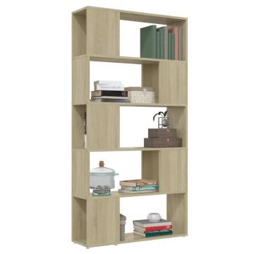 Sonoma Oak Book Cabinet Room Divider | Stylish Storage Solution