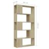 Sonoma Oak Book Cabinet Room Divider | Stylish Storage Solution