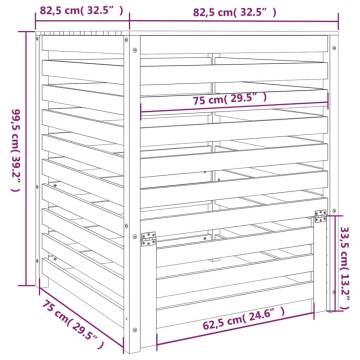 Composter 82.5x82.5x99.5 cm Solid Wood Pine - Eco-Friendly Solution