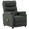 Wing Back Electric Massage Recliner - Grey Faux Leather