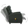 Wing Back Electric Massage Recliner - Grey Faux Leather