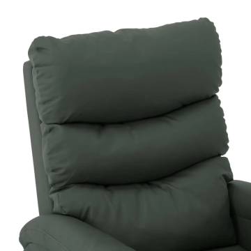 Wing Back Electric Massage Recliner - Grey Faux Leather