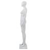 Full Body Female Mannequin with Glass Base - Glossy White 175 cm