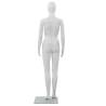 Full Body Female Mannequin with Glass Base - Glossy White 175 cm