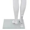 Full Body Female Mannequin with Glass Base - Glossy White 175 cm