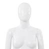 Full Body Female Mannequin with Glass Base - Glossy White 175 cm