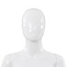 Full Body Female Mannequin with Glass Base - Glossy White 175 cm