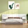 Bed Headboard with Cabinets High Gloss White Engineered Wood Colour high gloss white Quantity in Package 1 Model one drawer 