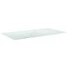 Table Top White 120x65 cm - Marble Design Tempered Glass