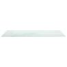 Table Top White 120x65 cm - Marble Design Tempered Glass