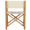 Folding Director's Chairs 2 pcs Cream Solid Wood Teak - Hipomarket