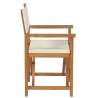 Folding Director's Chairs 2 pcs Cream Solid Wood Teak - Hipomarket