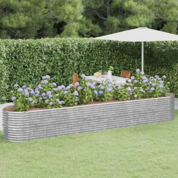 Garden Raised Bed - Powder-coated Steel 440x80x68 cm