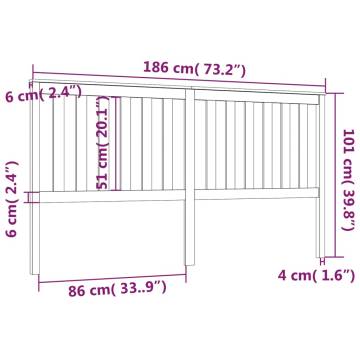 Solid Wood Pine Bed Headboard - Stylish & Supportive Design