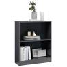 High Gloss Grey Bookshelf - 60x24x76 cm | Hipomarket