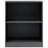 High Gloss Grey Bookshelf - 60x24x76 cm | Hipomarket