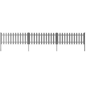 Durable Picket Fence with Posts - 3 pcs WPC 600x80 cm