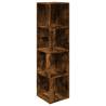 Smoked Oak Corner Cabinet - 33x33x132 cm Engineered Wood