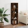 Smoked Oak Corner Cabinet - 33x33x132 cm Engineered Wood