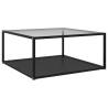 Coffee Table Transparent and Black 80x80x35 cm Tempered Glass Colour transparent and black Size 80 x 80 x 35 cm Quantity in Package 1 