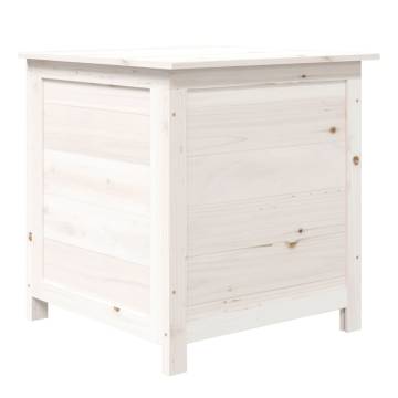 Outdoor Cushion Box White - Solid Wood Fir Storage | HipoMarket