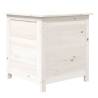 Outdoor Cushion Box White - Solid Wood Fir Storage | HipoMarket