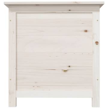 Outdoor Cushion Box White - Solid Wood Fir Storage | HipoMarket