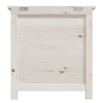 Outdoor Cushion Box White - Solid Wood Fir Storage | HipoMarket