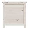 Outdoor Cushion Box White - Solid Wood Fir Storage | HipoMarket